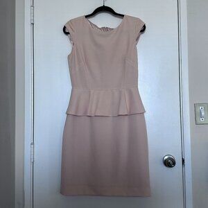 Peach Peplum Dress (Size 6)